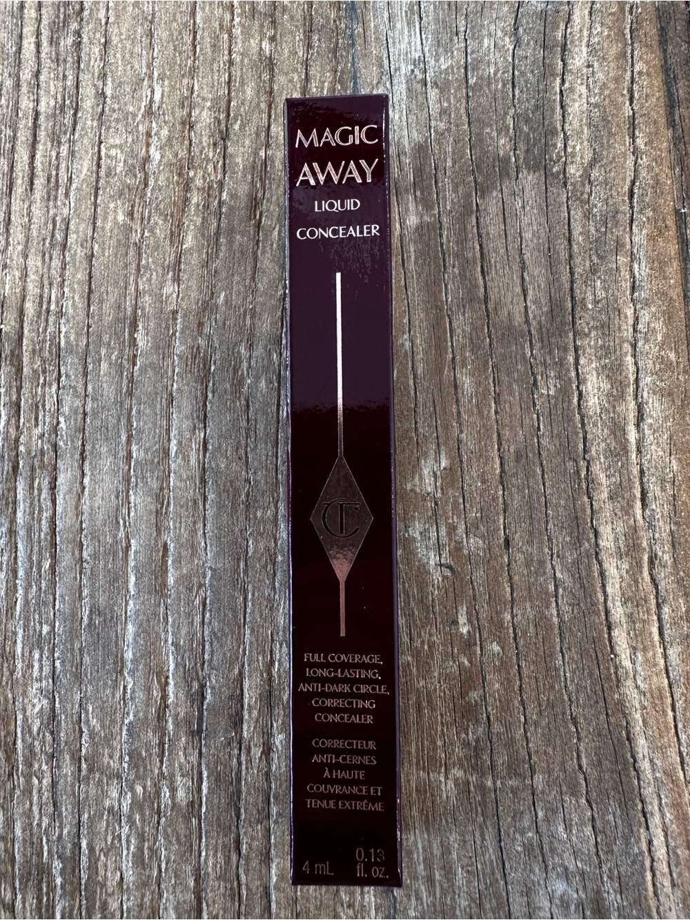 Charlotte Tilbury Liquid Concealer in Deep Burgundy Packaging